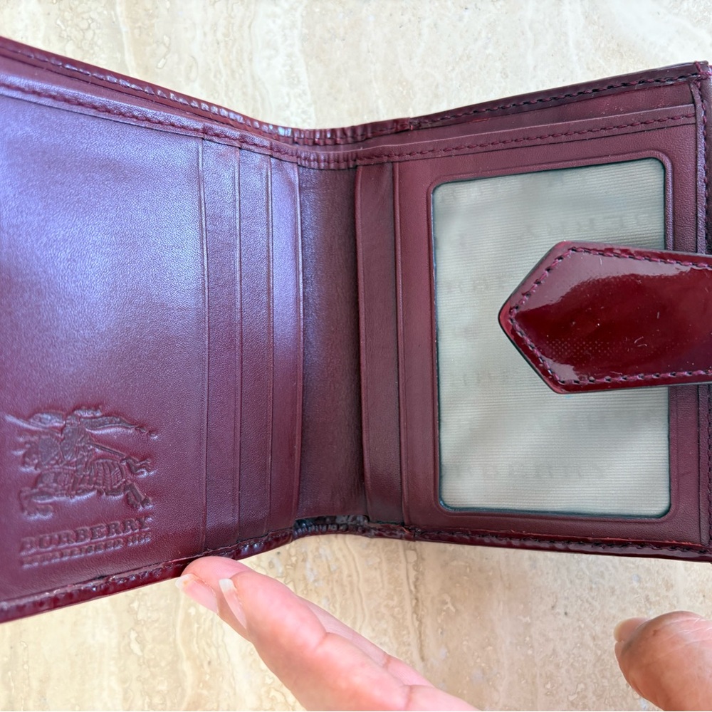 Burberry Super Nova Check Berry and Beige Leather Wallet - Picture 8 of 16